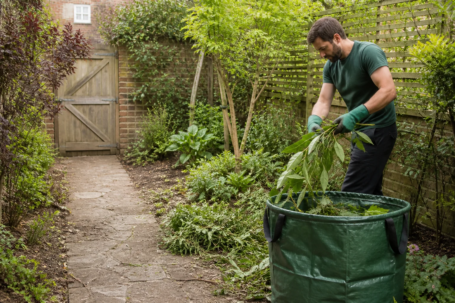 Manageable garden after a careful one-off tidy-up in Hainault