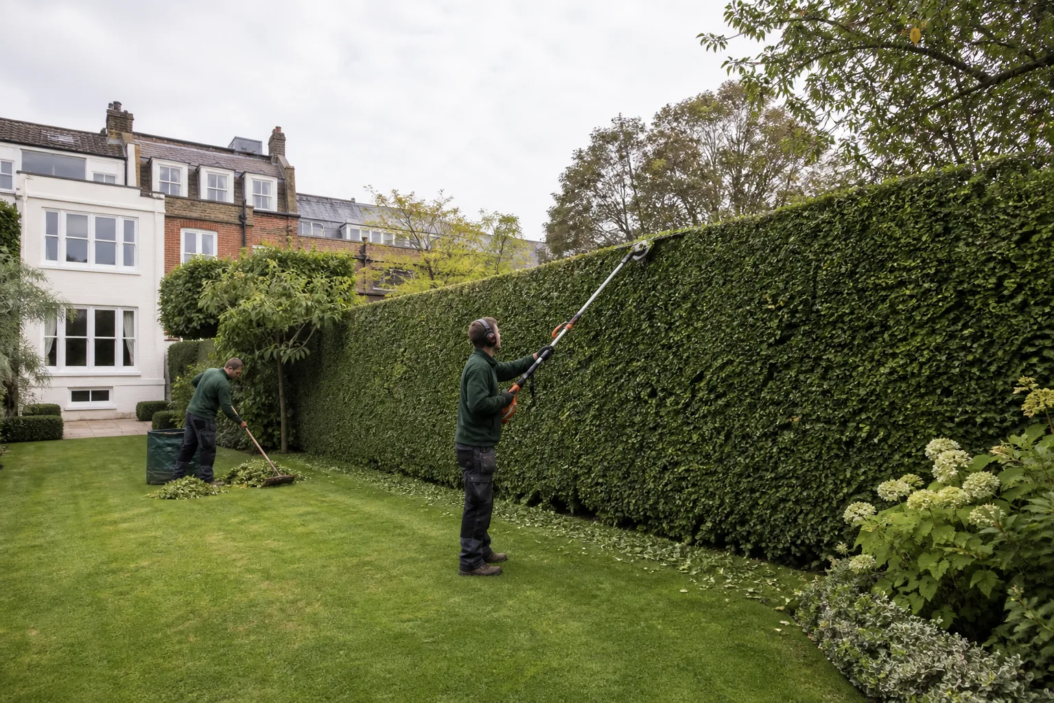 Hedge care planned around a Finchley property