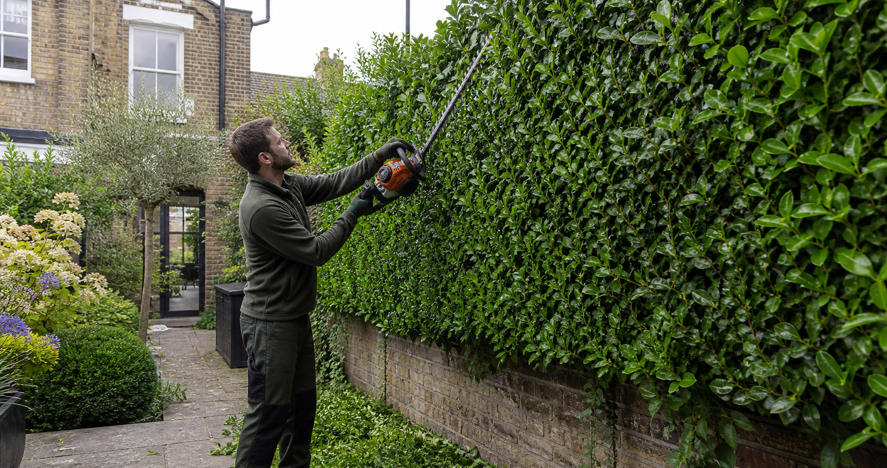 Hedge care planned around a Edmonton property
